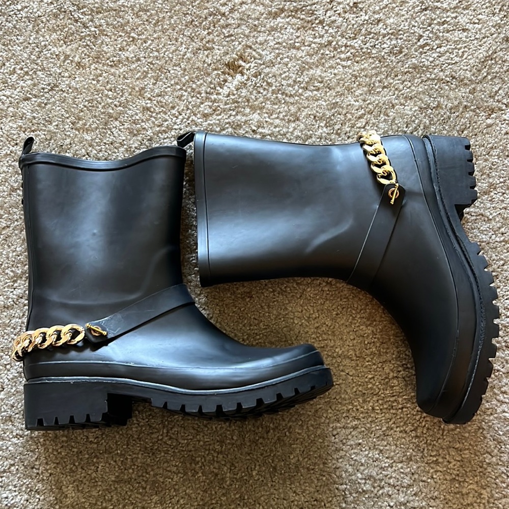 NWOT ASOS Black Rain Boots 9